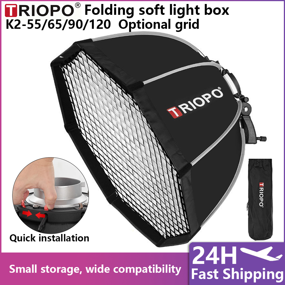 Photography Lighting Grid - Triopo Softbox Octogonal 55/65/90/120cm, Monture Bowens,