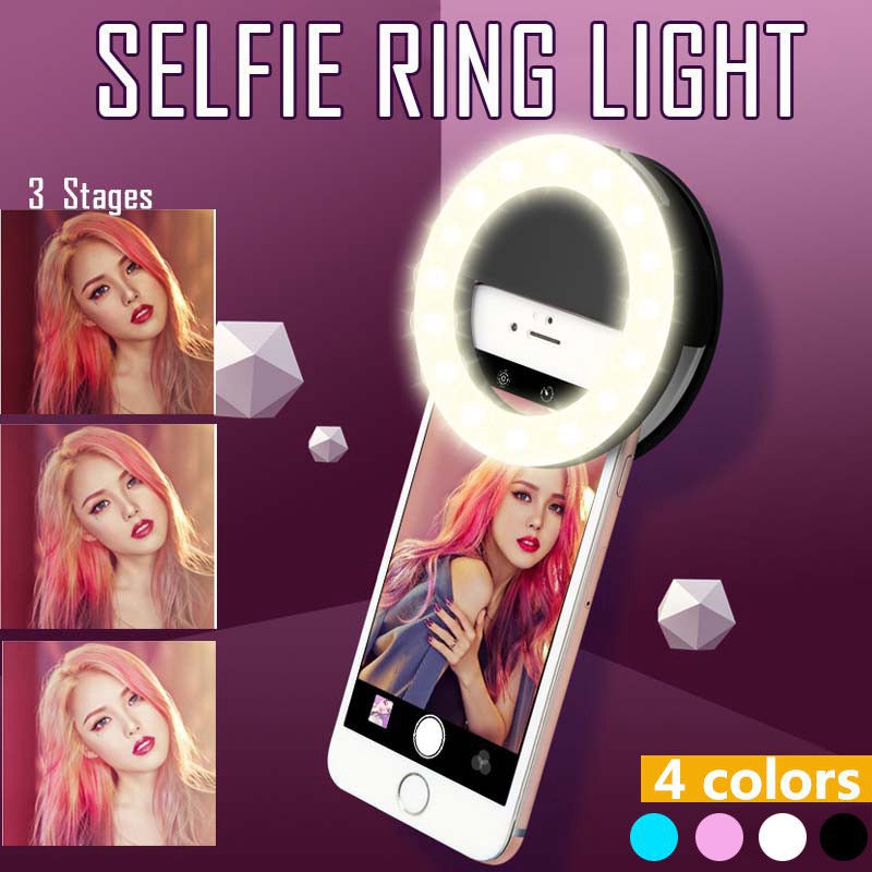Photography Lighting Products - Anneau lumineux LED avec chargeur USB,