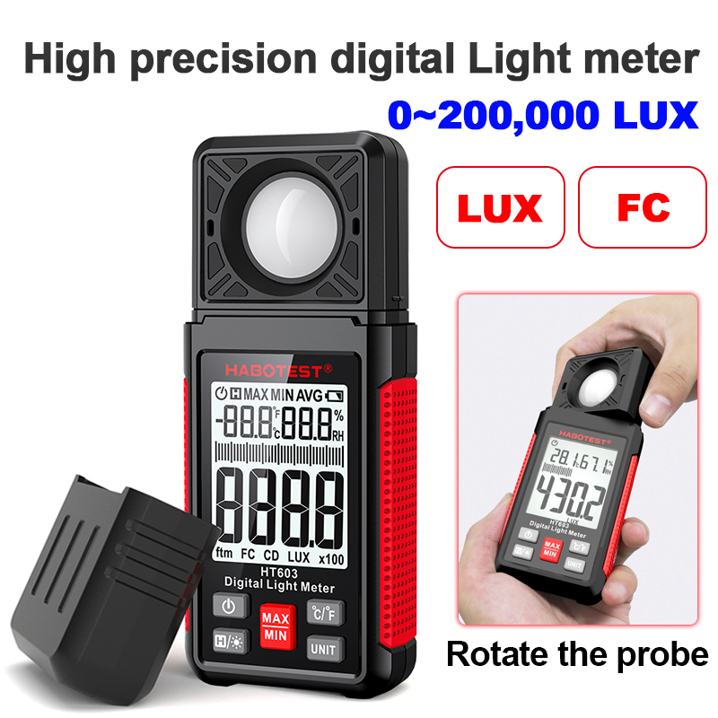 Photography Lighting Meter - Luxmètre numérique HT603 0~200 000 lux,