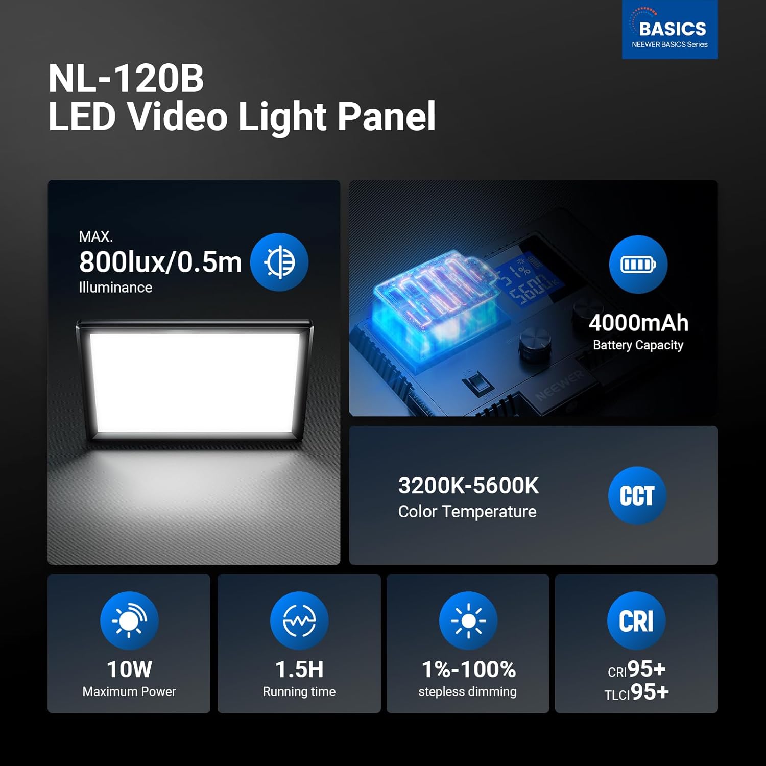 Panneau lumineux LED NEEWER Ba - Iris Photography Led Lighting Pack avis et prix