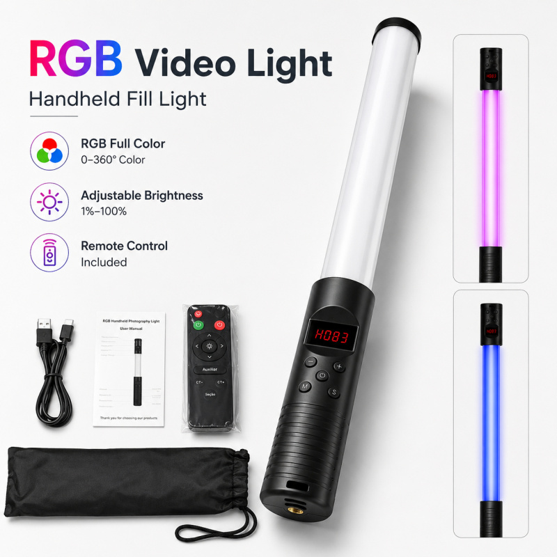 Baguette lumineuse vidéo RGB p - Torjim Rgb Photography Video Lighting avis et prix